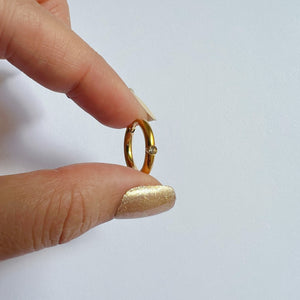 Touch of Gold : Medium Circular Earrings