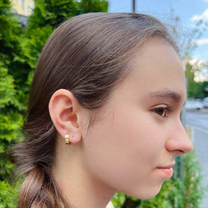 Touch of Gold : Small Circular Earrings