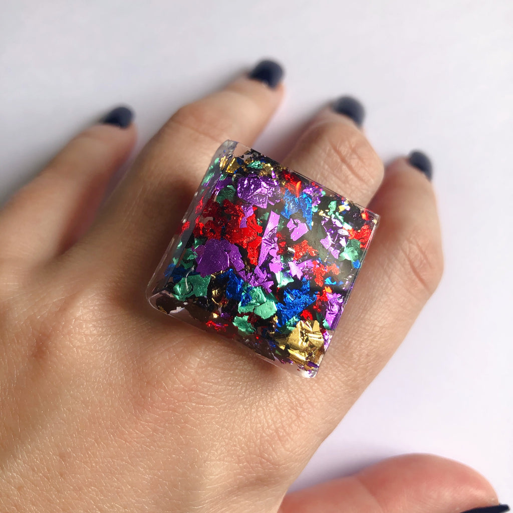 Colourful Resin Ring